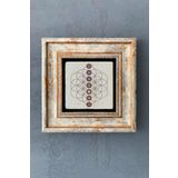 Oscar Stone Decor Çakra Renkleri Sembolleri Çerçeveli Taş Tablo 20x20 Cm-wall Decor CDD-40-1120