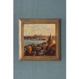 OSCAR STONE DECOR ÇERÇEVELİ DOĞALTAŞ TABLO - GALATA KULESİ