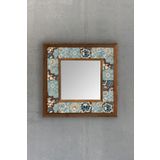 Oscar Stone Decor Çerçeveli Mozaik Doğaltaş Ayna -mosaıc Stone Mırror 32x32 Cm