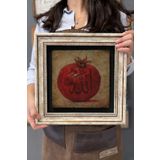 Oscar Stone Decor Çerçeveli Tablo Taş Duvar Dekoru 30 X 30 Cm Allah Yazılı Nar