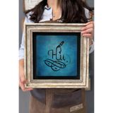 Oscar Stone Decor Çerçeveli Tablo Taş Duvar Dekoru 30 X 30 Cm Hu Yazılı Tablo CDD3030-417