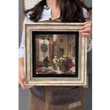 Oscar Stone Decor Çerçeveli Tablo Taş Duvar Dekoru 30 X 30 Cm Osman Hamdi Halı Satıcısı