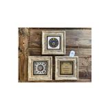 Oscar Stone Decor Çerçeveli Taş Duvar Dekoru 20 X 20 Cm 3lü Set Desen Nazar Boncuğu Ve Duası 3CDD-40-132