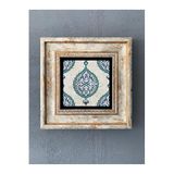 Oscar Stone Decor Çerçeveli Taş Duvar Dekoru 20 X 20 Cm Çini Desen Cdd1-40-205