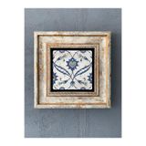 Oscar Stone Decor Çerçeveli Taş Duvar Dekoru 20 X 20 Cm Çini Desen Cdd1-40-206