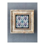 Oscar Stone Decor Çerçeveli Taş Duvar Dekoru 20 X 20 Cm Çini Desen Cdd1-40-208
