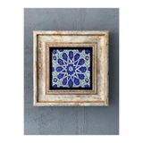 Oscar Stone Decor Çerçeveli Taş Duvar Dekoru 20 X 20 Cm Çini Desen Cdd1-40-209