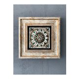 Oscar Stone Decor Çerçeveli Taş Duvar Dekoru 20 X 20 cm Çini Desen CDD1-40-223