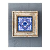 Oscar Stone Decor Çerçeveli Taş Duvar Dekoru 20 X 20 cm Çini Desen CDD1-40-230