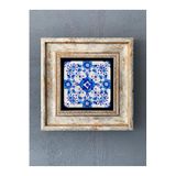 Oscar Stone Decor Çerçeveli Taş Duvar Dekoru 20 X 20 Cm Çini Desen Cdd1-40-233