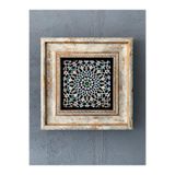 Oscar Stone Decor Çerçeveli Taş Duvar Dekoru 20 X 20 Cm Çini Desen Cdd1-40-242