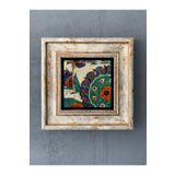 Oscar Stone Decor Çerçeveli Taş Duvar Dekoru 20 X 20 cm Çini Desen CDD1-40-244