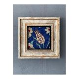 Oscar Stone Decor Çerçeveli Taş Duvar Dekoru 20 X 20 Cm Çini Desen Cdd1-40-254