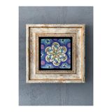 Oscar Stone Decor Çerçeveli Taş Duvar Dekoru 20 X 20 Cm Çini Desen Cdd1-40-255