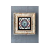 Oscar Stone Decor Çerçeveli Taş Duvar Dekoru 20 X 20 Cm Çini Desen CDD1-40-269