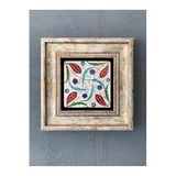 Oscar Stone Decor Çerçeveli Taş Duvar Dekoru 20 x 20 cm Çini Desen CDD1-40-271