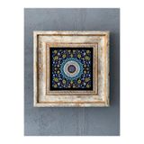 Oscar Stone Decor Çerçeveli Taş Duvar Dekoru 20 X 20 Cm Çini Desen Cdd1-40-295