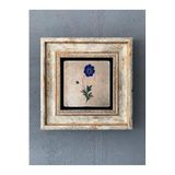 Oscar Stone Decor Çerçeveli Taş Duvar Dekoru 20 X 20 Cm Ebru Çiçek Tablo Cdd1-40-495