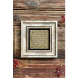 Oscar Stone Decor Çerçeveli Taş Duvar Dekoru 20 X 20 Cm Hilye-i Şerif Tablosu CDD1-40-1664