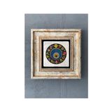 Oscar Stone Decor Çerçeveli Taş Duvar Dekoru 20 X 20 Cm Nazar Desen Renkli CDD1-40-502