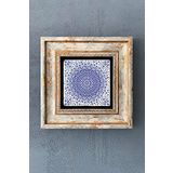 Oscar Stone Decor Çerçeveli Taş Duvar Dekoru 20x20 cm Nazar Boncuğu