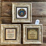 Oscar Stone Decor Çerçeveli Taş Duvar Dekoru 20x20cm 3 lü set Nazar Ayeti,Nazar Duası Nazar Boncuğu