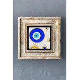 Oscar Stone Decor Çerçeveli Taş Duvar Dekoru Tablo 20 cm x 20 cm Nazar Boncuğu Evil Eye Bead CDD1-40-1464