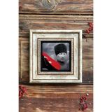 Oscar Stone Decor Çerçeveli Taş Duvar Dekoru Tablo 20 cm X 20cm Atatürk Fotoğrafı CDD1-40-916