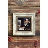 Oscar Stone Decor Çerçeveli Taş Duvar Dekoru Tablo 20cm X 20cm Atatürk Fotoğrafı CDD1-40-907
