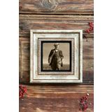 Oscar Stone Decor Çerçeveli Taş Duvar Dekoru Tablo 20cm X 20cm Atatürk Fotoğrafı CDD1-40-919