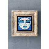Oscar Stone Decor Çerçeveli Taş Duvar Dekoru Tablo 20cm x 20cm Ay Yüzlüm/Ay Yüzlü Kız