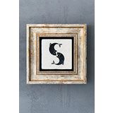 Oscar Stone Decor Çerçeveli Taş Duvar Dekoru Tablo 20cm x 20cm Balık/Fish