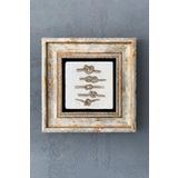 Oscar Stone Decor Çerçeveli Taş Duvar Dekoru Tablo 20cm X 20cm Gemici Düğümü Iskarmoz Bağı CDD1-40-1448
