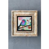 Oscar Stone Decor Çerçeveli Taş Duvar Dekoru Tablo 20cm X 20cm Kuş / Bird CDD1-40-1493