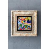 Oscar Stone Decor Çerçeveli Taş Duvar Dekoru Tablo 20cm X 20cm Nazar Boncuğu / Evil Eye Bead CDD1-40-1483