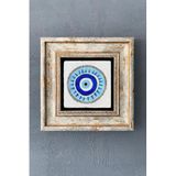 Oscar Stone Decor Çerçeveli Taş Duvar Dekoru Tablo 20Cm X 20Cm Nazar Boncuğu/Evil Eye Bead Cdd1-40-1445