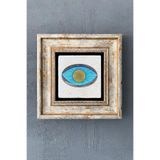Oscar Stone Decor Çerçeveli Taş Duvar Dekoru Tablo 20Cm X 20Cm Nazar Boncuğu/Evil Eye Bead Cdd1-40-1471