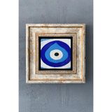 Oscar Stone Decor Çerçeveli Taş Duvar Dekoru Tablo 20Cm X 20Cm Nazar Boncuğu/Evil Eye Bead Cdd1-40-1485