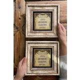 Oscar Stone Decor Çerçeveli Taş Duvar Dekoru Tablo 20x20cm 2'li Set Nazar Duası