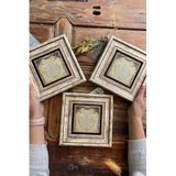 Oscar Stone Decor Çerçeveli Taş Duvar Dekoru Tablo 20X20Cm 3'Lü Set Bereket Duası 3Cdd-462-3