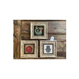Oscar Stone Decor Çerçeveli Taş Duvar Dekoru Tablo 3'lü Set 20x20 Cm Şahmeran Bereket Nar Fatma Ana 3CDD-40-352
