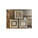 Oscar Stone Decor Çerçeveli Taş Duvar Dekoru Tablo 3'lü Set 20x20cm Allah Nal-ı Şerif Hilye-i Şerif 3CDD-40-622