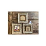 Oscar Stone Decor Çerçeveli Taş Duvar Dekoru Tablo 3'lü Set 20x20cm Bereket Dua Ayetel Kürs Semazen 3CDD-40-378