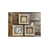 Oscar Stone Decor Çerçeveli Taş Duvar Dekoru Tablo 3'lü Set 20x20cm Bereket Duası Elif Vav 3CDD-40-392