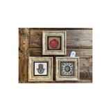 Oscar Stone Decor Çerçeveli Taş Duvar Dekoru Tablo 3'Lü Set 20X20Cm Fatma Ana Eli Desen Nar Duası 3Cdd-40-515