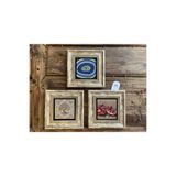 Oscar Stone Decor Çerçeveli Taş Duvar Dekoru Tablo 3'Lü Set 20X20Cm Hayat Ağaç Nar Nazar Göz 3Cdd-40-436