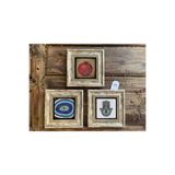 Oscar Stone Decor Çerçeveli Taş Duvar Dekoru Tablo 3'Lü Set 20X20Cm Nar Dua Fatma Ana Eli Nazar Göz 3Cdd-40-425
