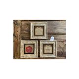 Oscar Stone Decor Çerçeveli Taş Duvar Dekoru Tablo 3'lü Set 20x20cm Nazar Dua Nar Dua Bereket Duası 3CDD-40-498