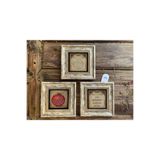 Oscar Stone Decor Çerçeveli Taş Duvar Dekoru Tablo 3'Lü Set 20X20Cm Nazar Dua Nar Dua Bereket Duası 3Cdd-40-514