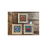 Oscar Stone Decor Çerçeveli Taş Duvar Dekoru Tablo 3'lü Set 20x20cm Nazar Göz Nar Nar Dua 3CDD-40-495